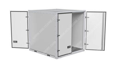 Draagbare opslagcontainers gemaakt van glasvezelversterkt PP honingraatpaneel voor bulkbestelling